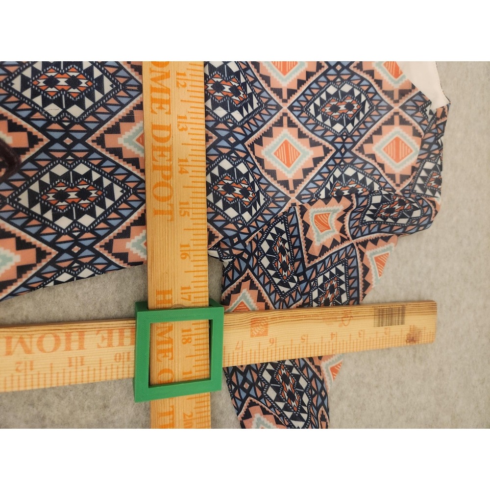 Marmellata Dress Girls 14 Blue Orange Geometric‎ Print Long Sleeve Lined A-Line - Picture 9 of 15